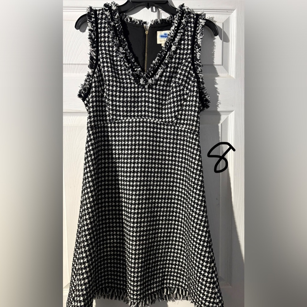 Kate Spade Black and White Houndstooth Dress